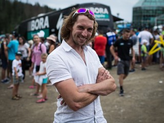 Jozef Metelka bol medzi fanúšikmi očakávajúcimi Petra Sagana pred 7. etapu na Okolo Poľska 2017.