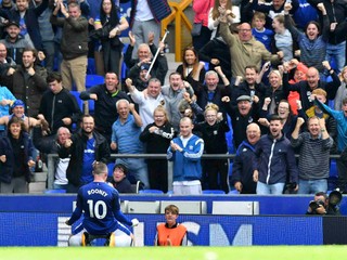 Na tento moment sa tešil dlho Wayne Rooney aj samotní fanúšikovia Evertonu.