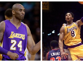 Kobe Bryant nosil v LA Lakers dve čísla.