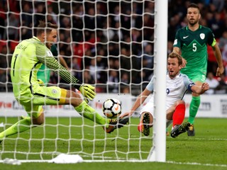 Harry Kane strieľa jediný gól zápasu.