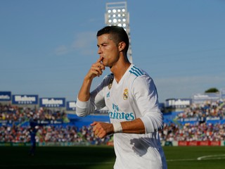 Cristiano Ronaldo sa raduje zo svojho gólu.