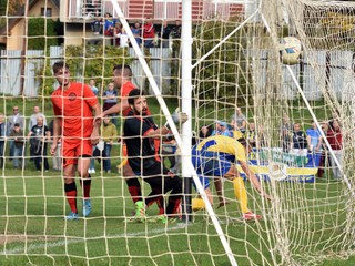 Jeden z gólov Dunajskej Stredy.