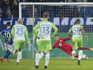 Momentka zo stretnutia v Schalke.