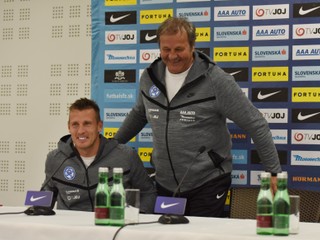Tréner Ján Kozák s Jánom Ďuricom.