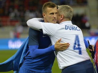 Ján Ďurica pred stretnutím, ktoré je jeho posledné v reprezentácii.