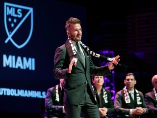 David Beckham počas predstavenia klubu.