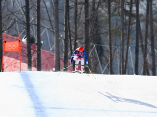 Slovenská lyžiarka Petra Vlhová počas preteku kombinácie žien v zjazdovom lyžovaní na ZOH 2018.