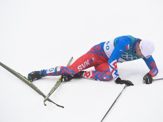 Slovenský reprezentant v behu na lyžiach Peter Mlynár v cieli pretekov na 50 kilometrov takmer ani nedýchal.