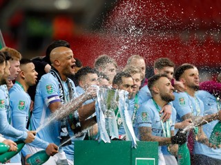 Hráči Manchestru City získali Ligový pohár.