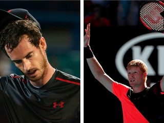 Andy Murray (vľavo) už nie je britskou tenisovou jednotkou. Nahradil ho Kyle Edmund.