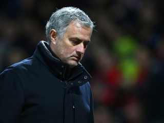 Tréner Manchestru United Jose Mourinho počas zápasu.