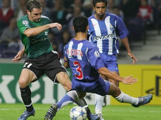 Peter Petráš (vľavo) v zápase proti FC Porto.