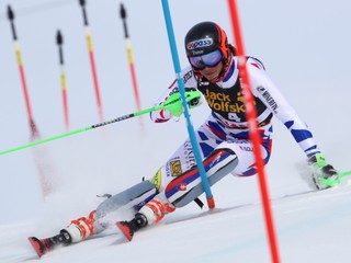 Petra Vlhová počas svojej jazdy.