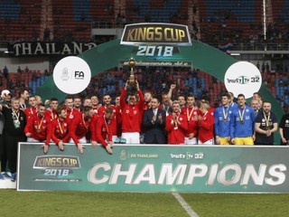 Slovenskí futbalisti vyhrali Kráľovský pohár v Thajsku, vo finále zdolali domáci tím 3:2