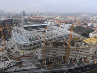 Pohľad na Národný futbalový štadión, 28. marec 2018.