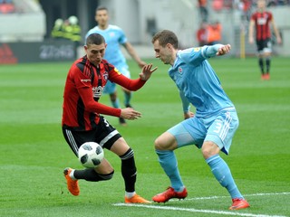 Erik Jirka (vľavo) v drese Spartaka Trnava.