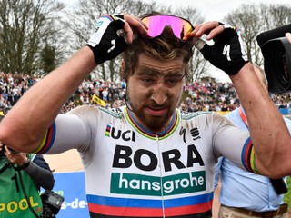 Peter Sagan v cieli pretekov PAríž - Roubaix 2018.