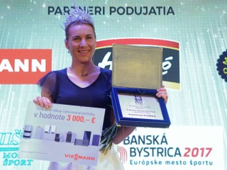 Trojnásobná olympijská víťazka a nová nositeľka titulu Kráľovná biatlonovej stopy Anastasia Kuzminová z VŠC Dukla Banská Bystrica.