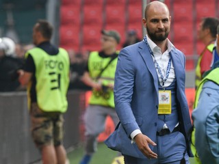 Viceprezident a generálny riaditeľ ŠK Slovan Bratislava Ivan Kmotrík ml. bol počas finále aj v sektore fannúšikov.