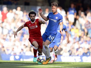 Mohamed Salah sa proti Chelsea nedokázal presadiť.