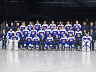 Slovenský tím absolvoval fotenie na MS v hokeji 2018.