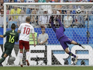 Dánsko strieľa gól na 1:0.