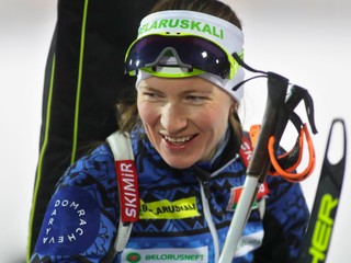 Bieloruská biatlonistka Darja Domračevová.
