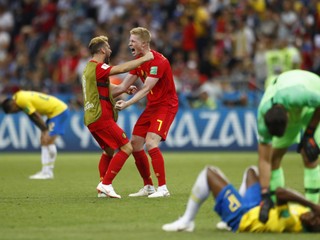 Belgicko vyradilo vo štvrťfinále na MS v Rusku Brazílu.