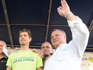 Peter Sagan so svojím otcom Ľubomírom.