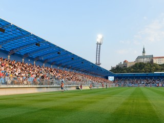 Zrekonštruovaný futbalový štadión FC Nitra. 