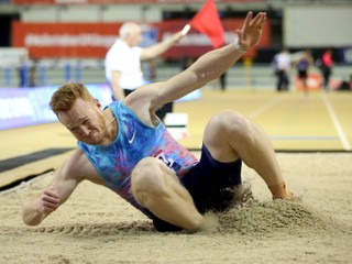 Olympijský víťaz z Londýna 2012 v skoku do diaľky Greg Rutherford.