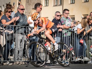 Rakúsko Holandská reprezentantka v cyklistike Anna Van der Breggenová počas pretekov žien na Majstrovstvách sveta v cyklistike.