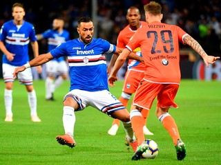 Momentka zo zápasu Sampdoria Janov - SPAL Ferrara.