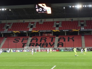Momentka zo zápasu Spartak Trnava - Dinamo Záhreb.