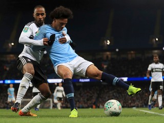 Momentka zo zápasu Manchester City - Fulham.