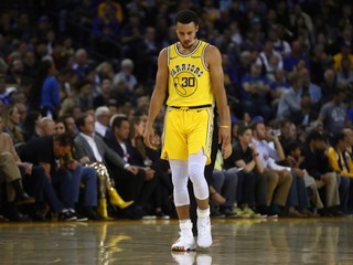 Sklamaná hviezda Golden State Warriors Stephen Curry.