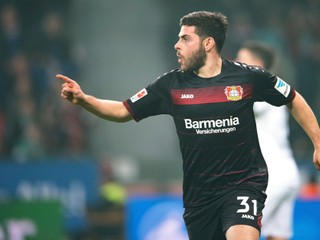 Futbalista Leverkusenu Kevin Volland strelil dva góly.