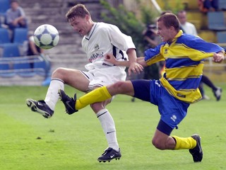Roman Jurko (vpravo) v roku 2001 v drese 1.FC Košice.