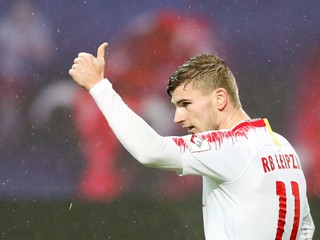 Timo Werner sa teší po jednom zo svojich gólov.