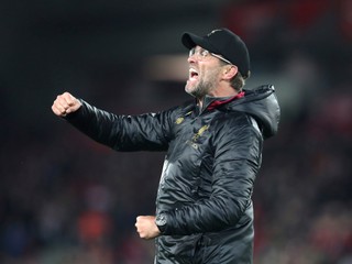 Tréner FC Liverpool Jürgen Klopp divoko oslavoval víťazný gól.