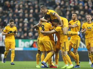 Gólová radosť hráčov Wolverhamptonu.