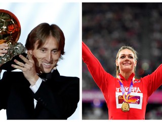 Luka Modrič (vľavo) a Sandra Perkovičová.