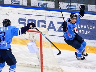 Gólová radosť hráčov HC Slovan Bratislava.