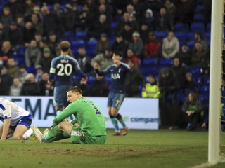Momentka zo zápasu Tranmere - Tottenham.