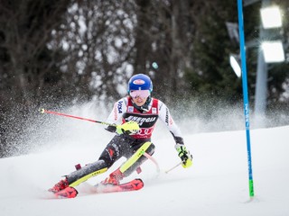 Mikaela Shiffrinová počas prvého kola pretekov svetového pohára v slalome žien v chorvátskom Záhrebe.