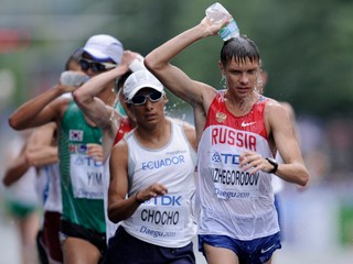 Denis Nižegorodov počas chôdze na MS 2011 v Dägu.