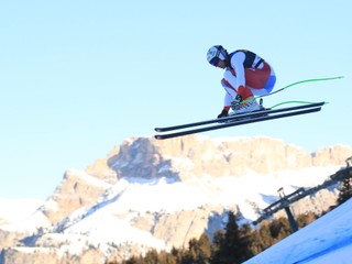 Švajčiarsky lyžiar Marc Gisin na pretekoch Svetového pohára v talianskej Val Gardene.