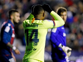 Momentka zo zápasu Levante - FC Barcelona.
