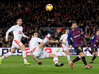 Lionel Messi v zápase proti Eibaru.