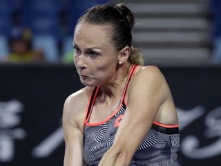 Magdaléna Rybáriková v zápase proti Petre Kvitovej.
